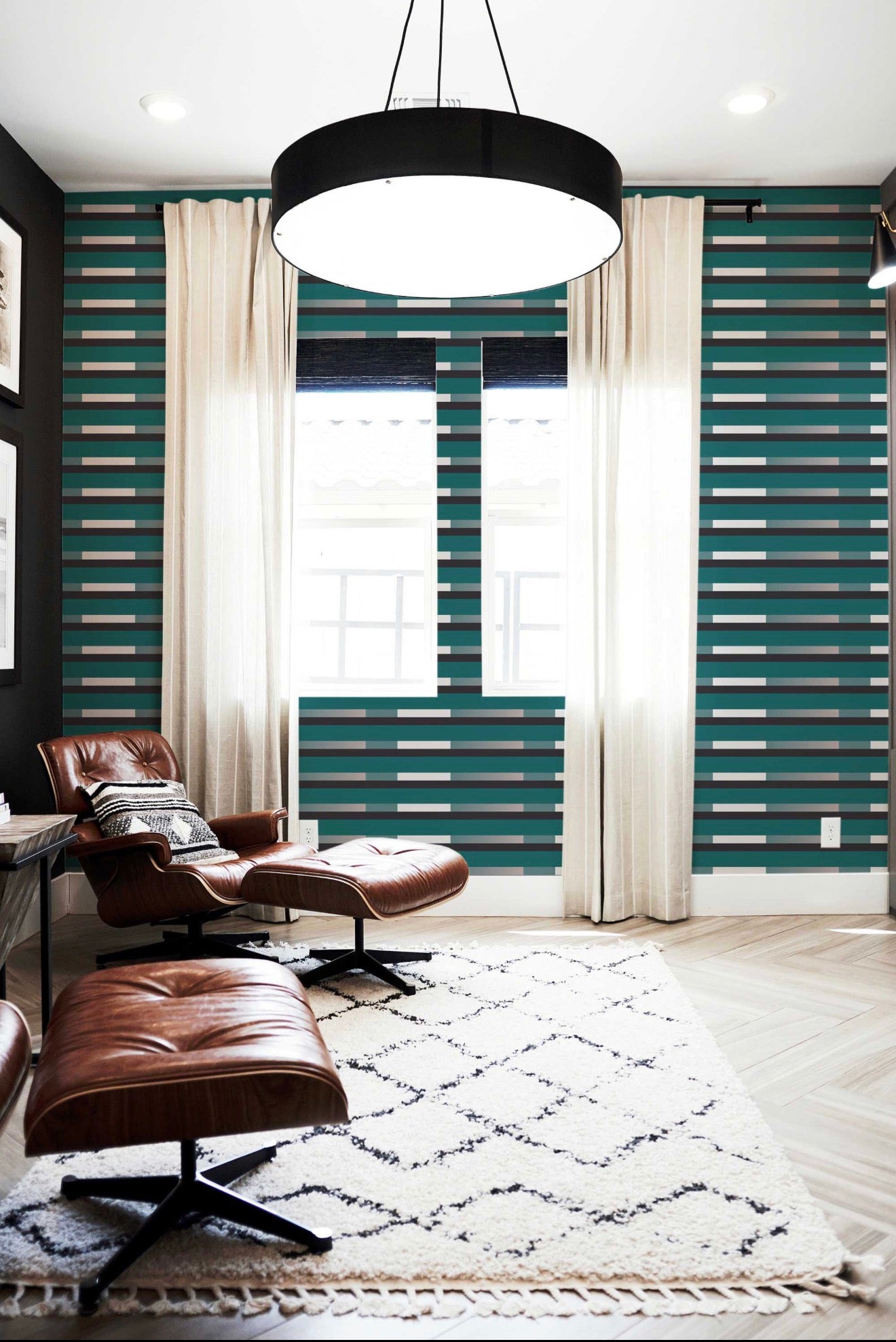 Teal stripes